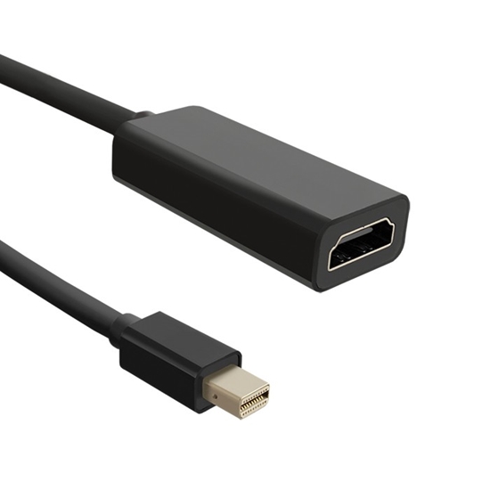 Picture of Adapter AV Qoltec DisplayPort Mini - HDMI czarny (50432)