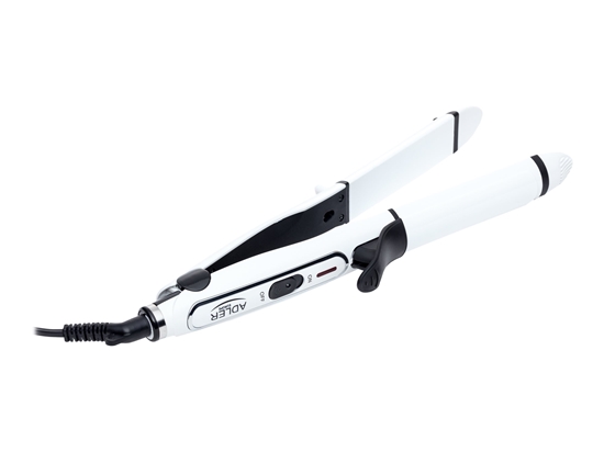 Picture of Adler | Hair straightener 2 in 1 | AD 2104 | Warranty 24 month(s) | Ceramic heating system | 50 W | White