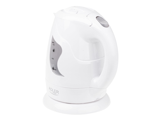 Изображение Adler | Kettle | AD 08 | Standard | 850 W | 1 L | Plastic | 360° rotational base | White