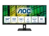 Изображение AOC U34E2M computer monitor 86.4 cm (34") 3440 x 1440 pixels Wide Quad HD Black