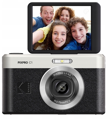 Изображение Aparat Cyfrowy 13MP Video 1080p 4x ZOOM Uchylny Ekran 2,8" / KODAK PixPro C1 / Czarny