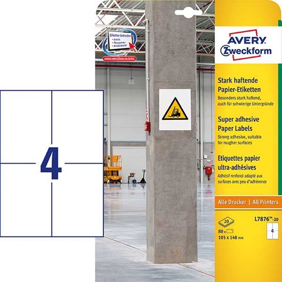 Picture of Avery Zweckform ETYK.ZF L7876-20 PAPIER DO TRUDNYCH POW - L7876-20