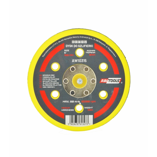 Изображение AWTools AW DYSK 150mm DO SZLIFIERKI MIMORODOWEJ PNEUMATYCZNEJ