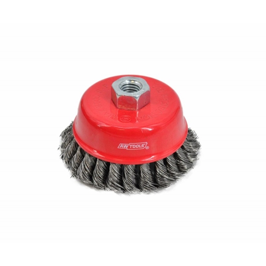 Изображение AWTools AWTOOLS SZCZOTKA DOCZOOWA 100mm / DRUT SKRCANY / GWINT M14