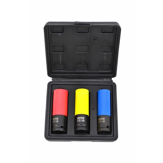Изображение AWTools AWTOOLS ZESTAW NASADEK DO FELG ALUMINIOWYCH KOMPLET 17-19-21mm 3szt.