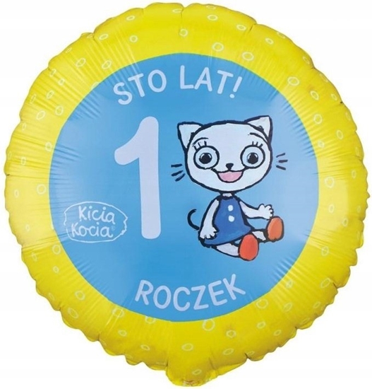 Изображение Balon foliowy Kicia Kocia 1 Roczek