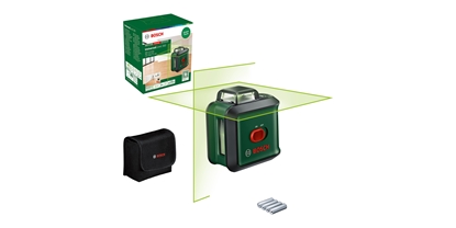 Изображение Bosch Bosch cross line laser UniversalLevel 360 (green/black, green laser lines, range 24 meters)