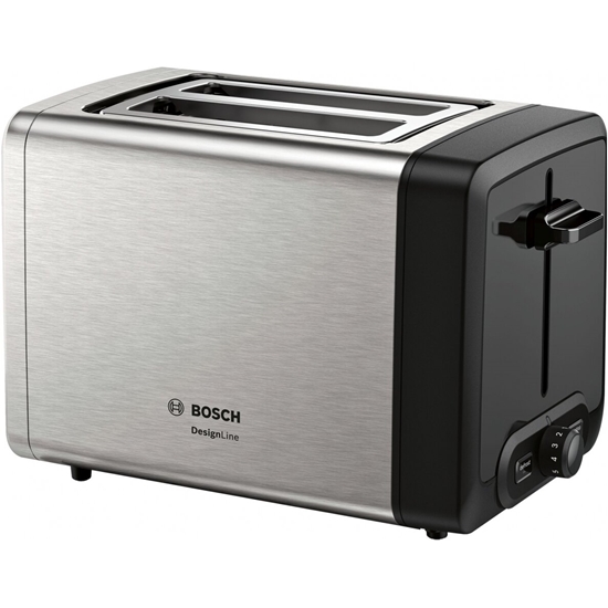 Picture of Bosch TAT4P420 toaster 2 slice(s) 970 W Black, Stainless steel