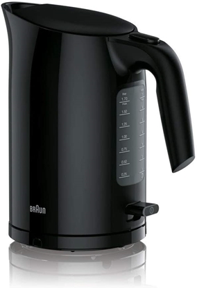 Picture of Braun | Kettle | WK3100BK PurEase | Standard | 2200 W | 1.7 L | Plastic | 360° rotational base | Black
