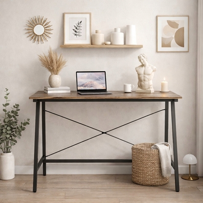 Attēls no C5B1 BIURKO SKADANE SZKOLNE CIEMNE DREWNO RUSTICAL