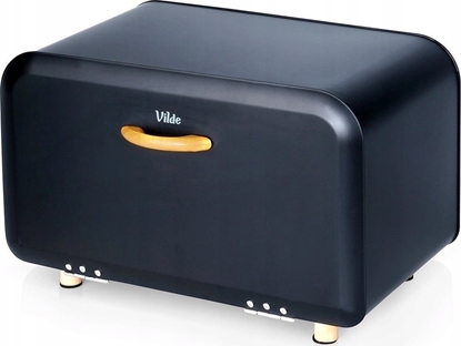 Picture of Chlebak Vilde Chlebak Pojemnik na Chleb Metalowy Czarny Solidny VILDE 35,5 x 20,5 x 20 cm