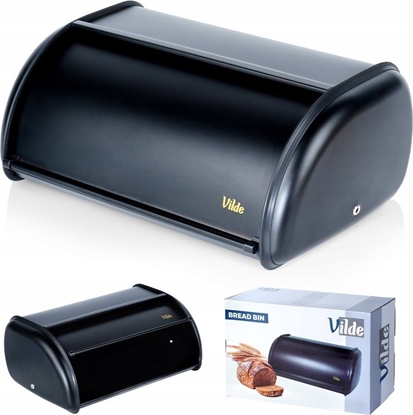 Picture of Chlebak Vilde Chlebak Pojemnik na Pieczywo Chleb Stalowy Czarny VILDE 36 x 23 x 14,5 cm