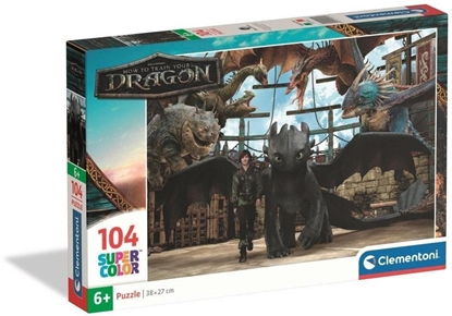 Изображение CLE puzzle 104 SuperKolor HowToTrainYDragon 25079