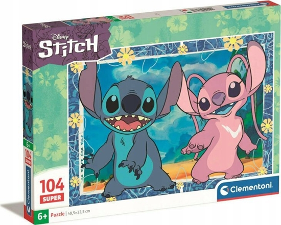Изображение Clementoni CLE puzzle 104 SuperKolor Disney Stitch3 27573