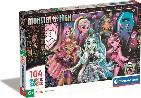 Изображение Clementoni CLE puzzle 104 SuperKolor Monster High 25782