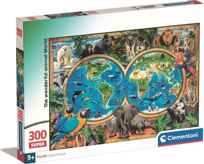 Изображение Clementoni CLE puzzle 300 Super The WonderfAnimalWorld 21723