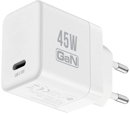 Изображение Crong Ultra Compact GaN - adowarka sieciowa USB-C 45W PD 3.0 z PPS (biay)