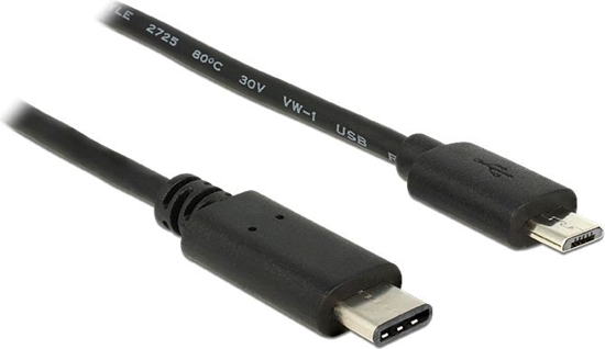 Picture of Delock Cable USB Type-C™ 2.0 male > USB 2.0 Type Micro-B male 0.5 m black