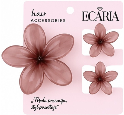Picture of ECARLA Zestaw spinek do wosów klamer 3w1 Kwiat XL + 2 szt. mini spinek SP440