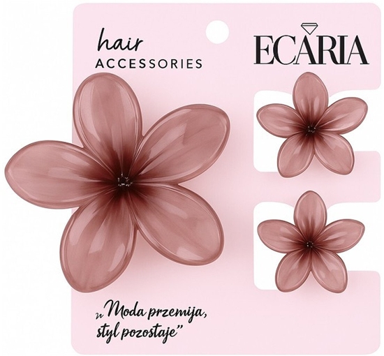 Picture of ECARLA Zestaw spinek do wosów klamer 3w1 Kwiat XL + 2 szt. mini spinek SP440