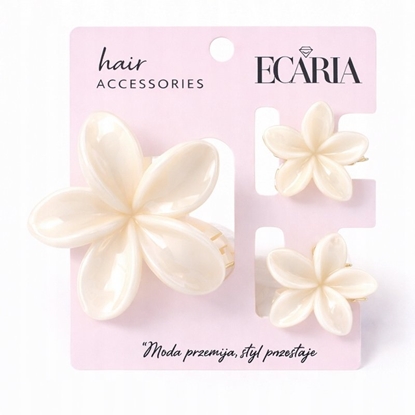 Picture of ECARLA Zestaw spinek do wosów klamer 3w1 Kwiat XL + 2 szt. mini spinek SP442