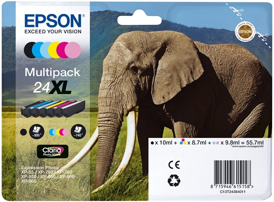 Изображение Epson Multipack XL Claria Photo HD BK/C/M/Y/LC/LM T 243   T 2438