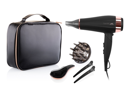 Изображение ETA | Hair Care Gift Set | ETA732090020 Fenité | 2200 W | Number of temperature settings 3 | Ionic function | Diffuser nozzle | Black Edition
