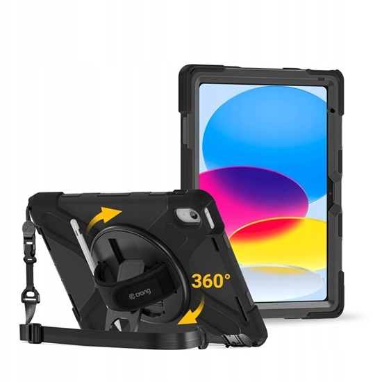 Изображение Etui na tablet Crong Defender Plus  Pancerne etui iPad 11" A16 (2025) / 10.9" (2022) (czarny)