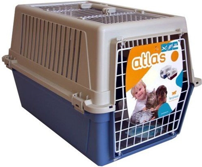 Picture of Ferplast Atlas 30 Open - transporter z otwieranym sufitem beowo-niebieski