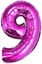 Изображение GoDan Balon foliowy cyfra "9" róowa, 85cm