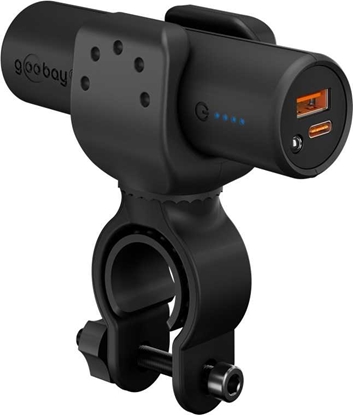 Изображение Goobay Bike Powerbank 5.0 with Reinforced Holder for Bicycle Handlebars | 60656 | 5000 mAh | Black