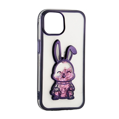 Picture of iLike Apple iPhone 11 Silicone Case Print Desire Rabbit Purple