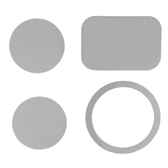 Picture of iLike MG4 Sticky 3M Metal Plate 4in1 set - 2x Round 40mm / 40*58mm Square / 1x Magsafe Ring 55*45mm