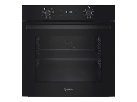 Picture of INDESIT Oven | IO K55C B | 71 L | Electric | Catalytic | Electronic | Height 59.5 cm | Width 59.5 cm | Black