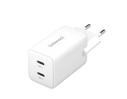 Изображение Intenso Power Adapter W40CC GaN white 2x USB-C 40W
