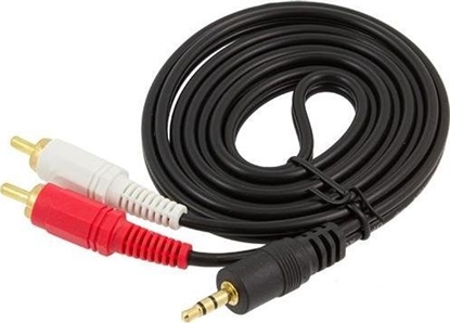Picture of Kabel Hertz Jack 3.5mm - RCA (Cinch) x2 1.5m czarny (V31AC-AK233)