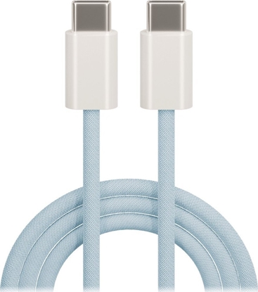 Picture of Kabel USB TelForceOne Maxlife kabel MXUC-06 USB-C - USB-C 1,0 m 20W niebieski nylonowy