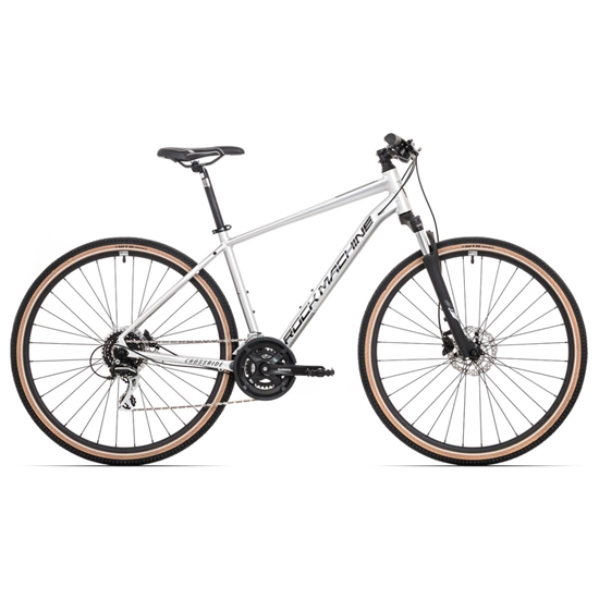 Изображение Kalnu velosipēds Rock Machine Crossride 300 Gloss Silver/Black/Grey (Rata izmērs: 29 Rāmja izmērs: M)