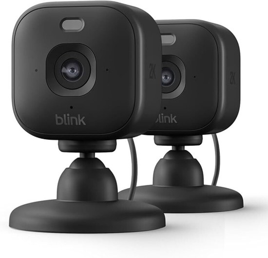 Picture of Kamera IP Amazon Blink Mini 2K+ - 3rd Generation - Kamera do monitoringu sieciowego - na zewntrz, wewntrz - odporny na warunki atmosferyczne - Farbe (Tag&Nacht) - 2560 x 1440 - 2K - Audio - bezprzewodowy - Wi-Fi - 802.11ax - H.264 - opakowanie z 2