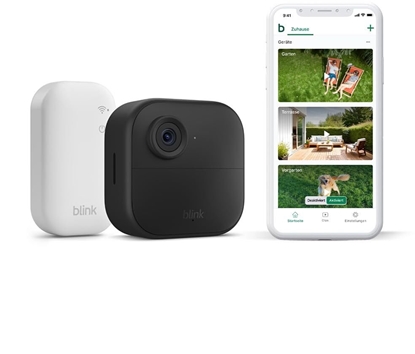 Picture of Kamera IP Amazon Blink Outdoor 4 - Kamera do monitoringu sieciowego - na zewntrz, wewntrz - odporny na warunki atmosferyczne - Kolor (Dzie i Noc) - 1080p - Audio - bezprzewodowy - Wi-Fi - z Sync Module Core