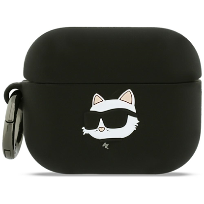 Attēls no Karl Lagerfeld 3D Logo NFT Choupette Head Silicone Case for Apple AirPods Pro 3