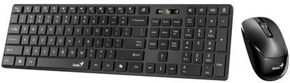 Изображение Klawiatura + mysz Genius SlimStar 8250 Zestaw klawiatura i mysz bezprzewodowa Czeska/Sowacka czarna
