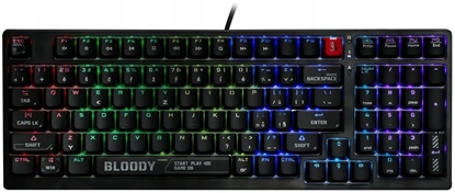 Изображение Klawiatura A4Tech A4tech Bloody S98 Black RGB mechaniczna klawiatura gamingowa USB CZ