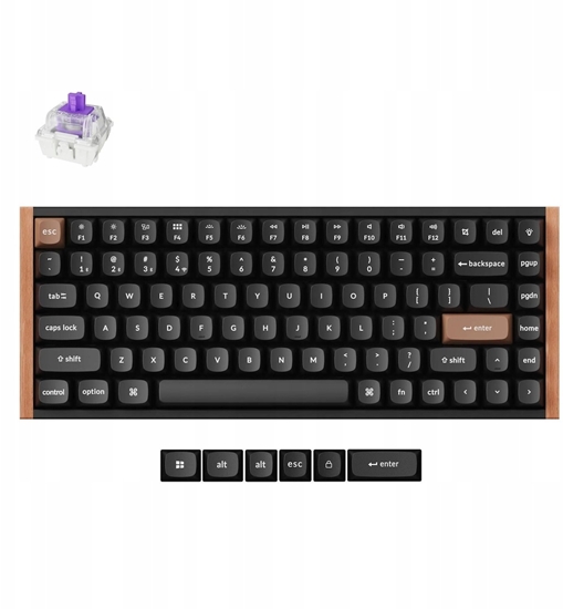 Picture of Klawiatura Keychron K8 HE Wireless (K8H-F1) - US Layout - Gateron Magnetic Nebula - Carbon Black (Czarny) Magnetyczna Bezprzewodowa Klawiatura Gamingowa