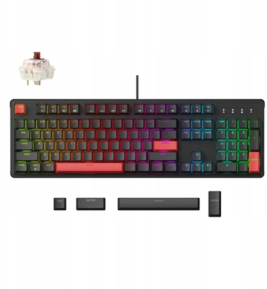 Attēls no Klawiatura Keychron Lemokey X3 (X3-A1) - US ukad - Linear Czerwony Switches - Czarny (Czarny) Mechaniczna Gry Klawiatura