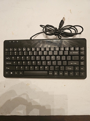 Picture of Klawiatura Perixx PERIBOARD-409 H, US, Mini USB-klawiatura, 2 Hubs, czarny (US-Layout)