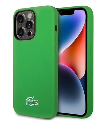 Picture of Lacoste Liquid Silicone Microfiber Croc Logo MagSafe Case for Apple iPhone 14