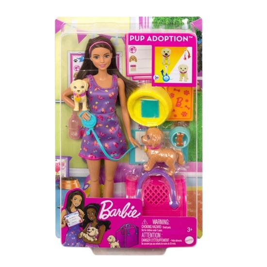 Picture of Lalka Barbie Mattel Adopcja piesków Zestaw + lalka HKD86