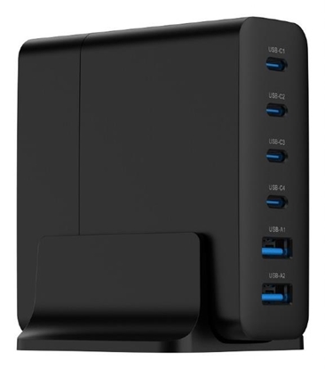 Attēls no Lādētājs Gembird Universal USB charger 6-port 75W GaN