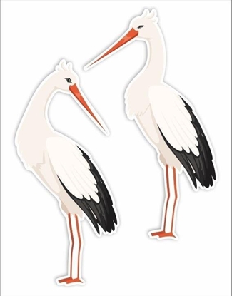 Picture of LearnHow Dekoracje okienne dwustronne - Bociany 01 2szt